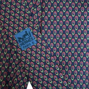 HERMES silk tie